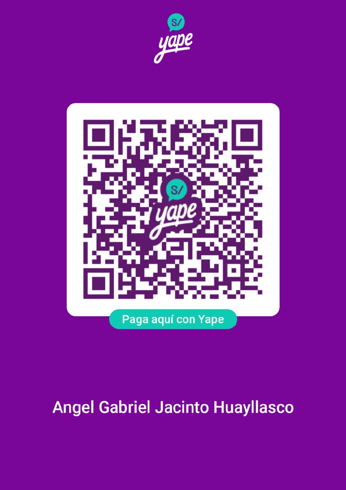 Código QR de Yape para apoyar a Rexorvex
